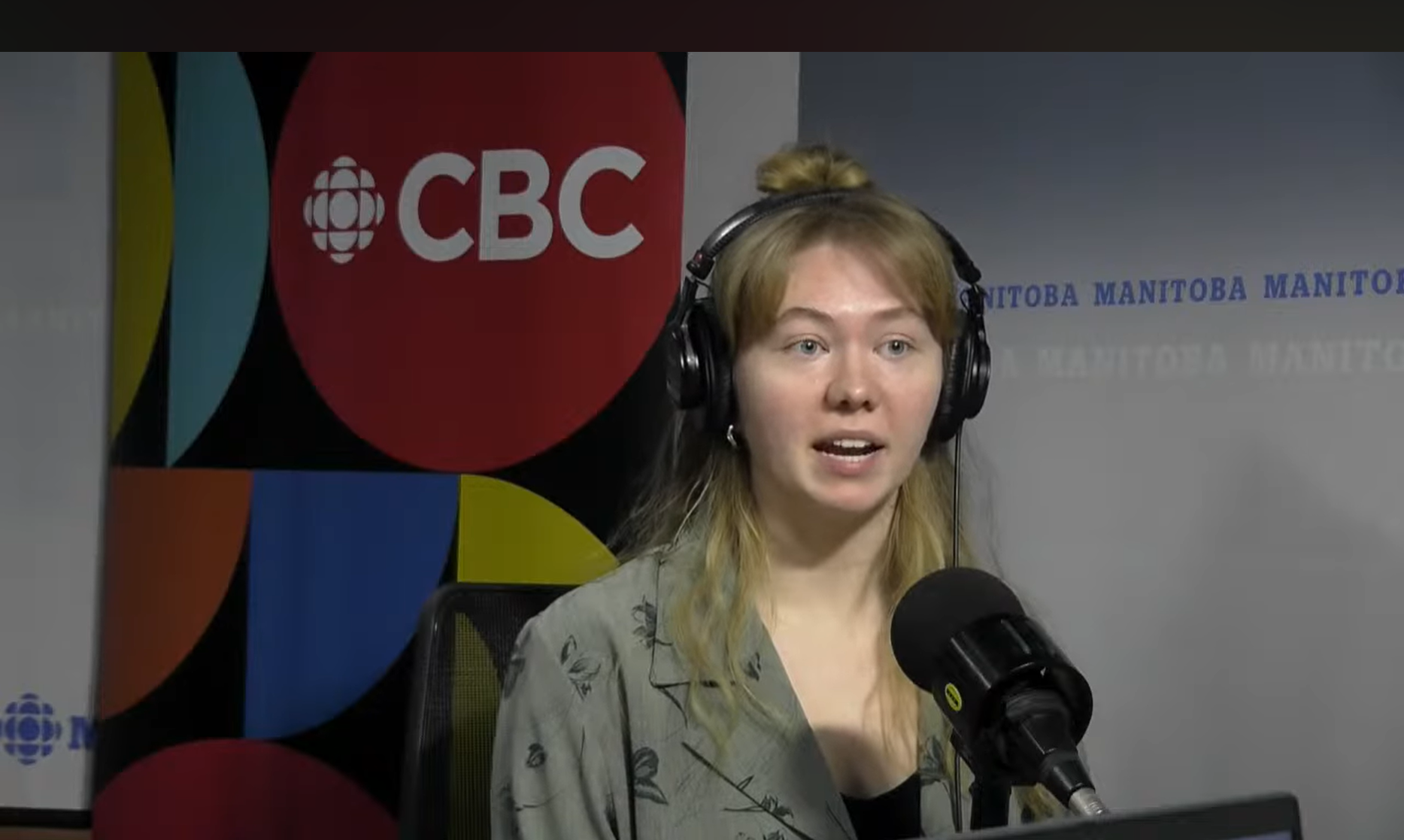 Video production still from a student media project