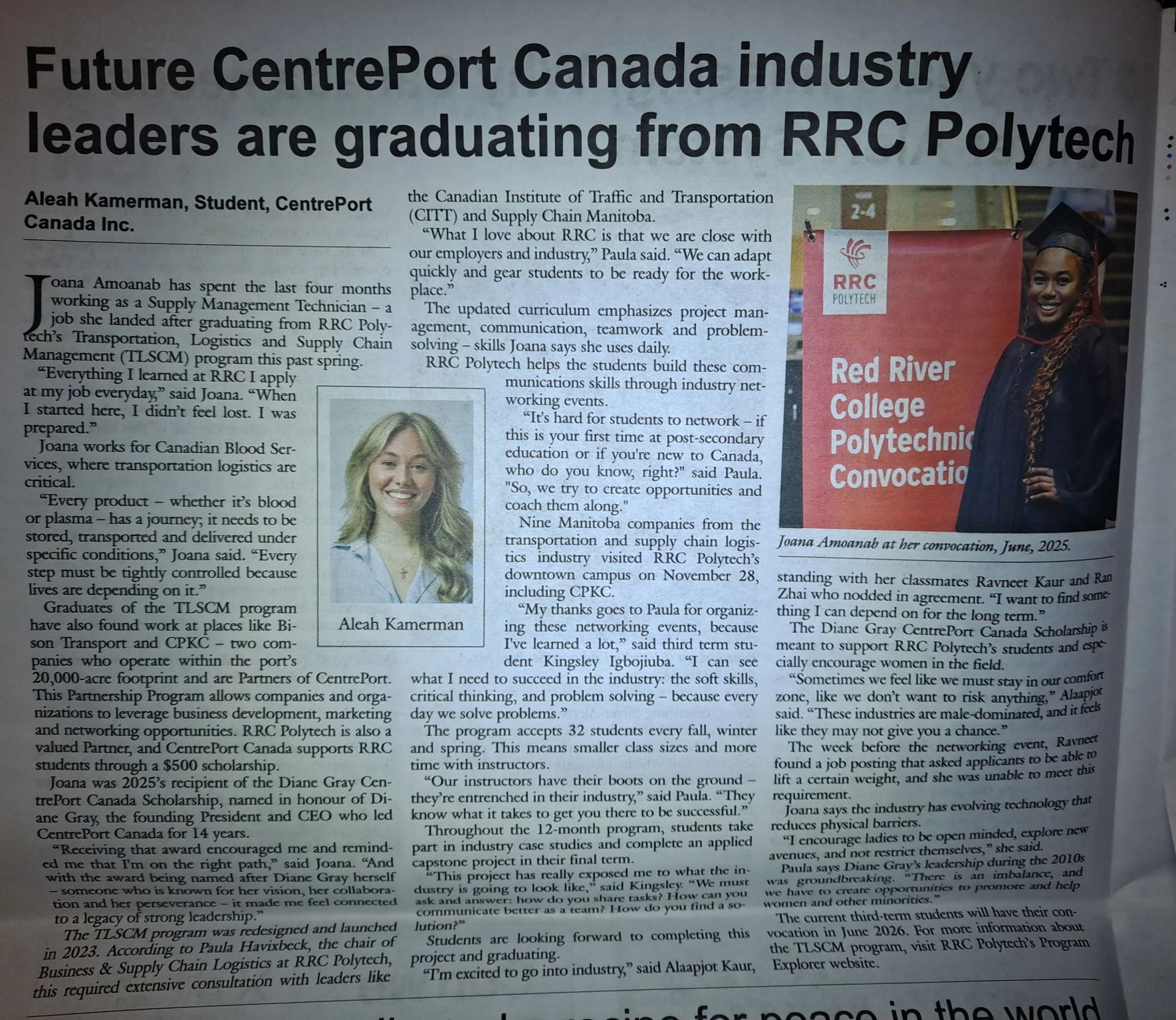 Feature article layout for a PR writing assignment